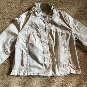 Eddie Bauer Taupe Light Button-up Jacket
